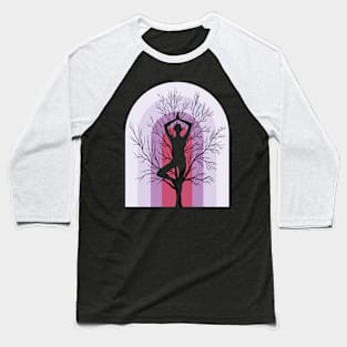 Pink Spiritual Tree Baseball T-Shirt